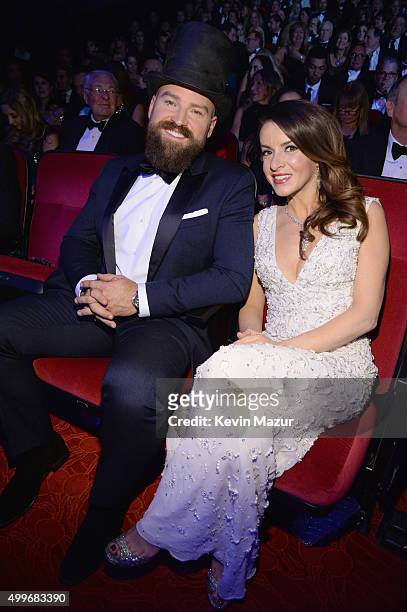 Recording artist Zac Brown and his wife Shelly Brown attend the "Sinatra 100: An All-Star GRAMMY Concert" celebrating the late Frank Sinatra's 100th...