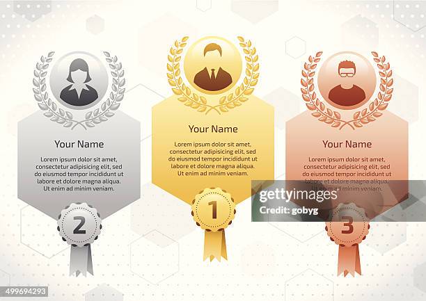 business winners - bronce stock illustrations