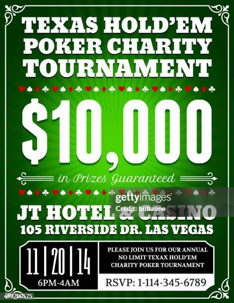 poker charity tournament poster on green background - crown emoji stock illustrations