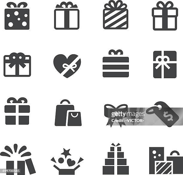 illustrazioni stock, clip art, cartoni animati e icone di tendenza di regali serie di icone-acme - regalo
