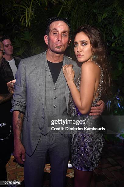 Richard Stark and Jesse Jo Stark attend Chrome Hearts Celebrates Art Basel With Laduree & Sean Kelly And A Live Performance By Abstrakto at Miami...