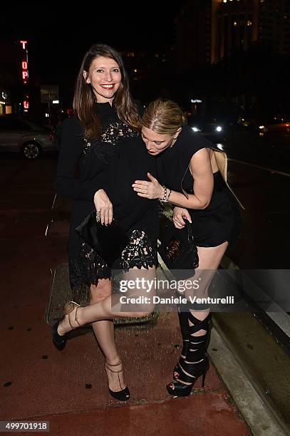 Valentina Micchetti and Hofit Golan attend Jeremy Scott Art Basel Party at the Surf Lodge At The Hall on December 2, 2015 in Miami Beach, Florida.