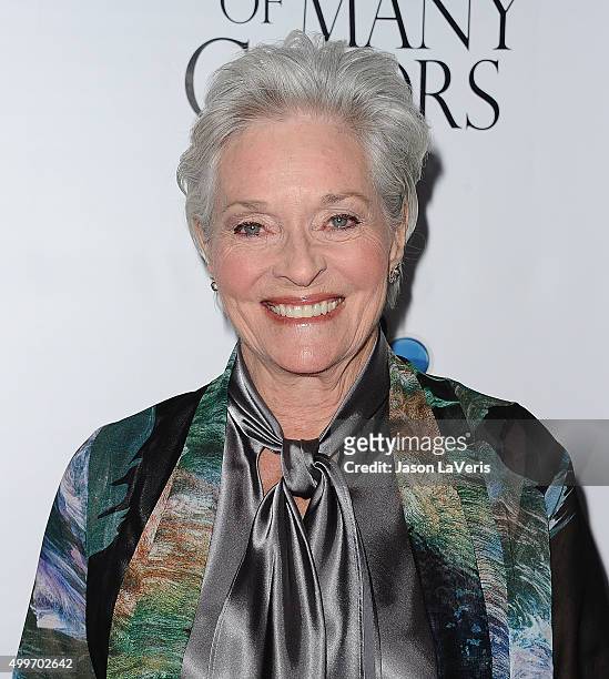 Actress Lee Meriwether attends the premiere of "Dolly Parton's Coat Of Many Colors" at the Egyptian Theatre on December 2, 2015 in Hollywood,...