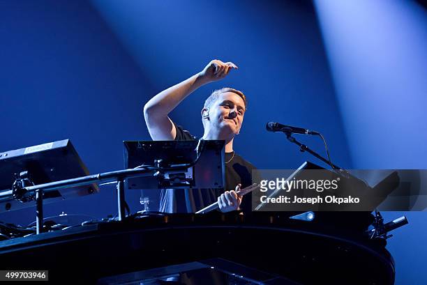 Guy Lawrence of Disclosure perform at Alexandra Palace on December 2, 2015 in London, England.