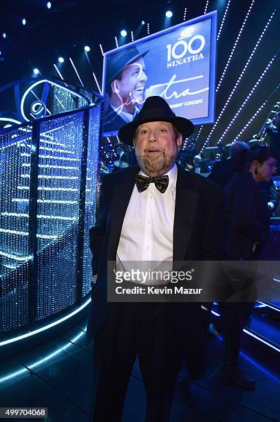 Producer Ken Ehrlich poses backstage during "Sinatra 100: An All-Star GRAMMY Concert" celebrating the late Frank Sinatra's 100th birthday at the...