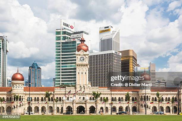 kuala lumpur skyline around merdeka square - malaysia kuala lumpur merdeka square stock pictures, royalty-free photos & images