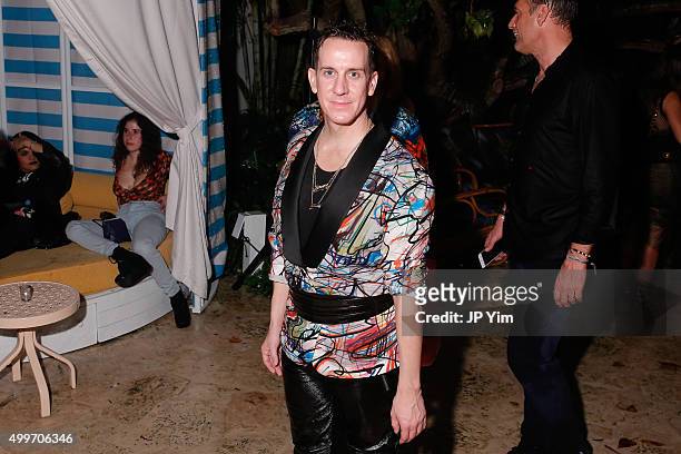 Designer Jeremy Scott attends the Jeremy Scott Art Basel Party at The Hall on December 2, 2015 in Miami Beach, Florida.