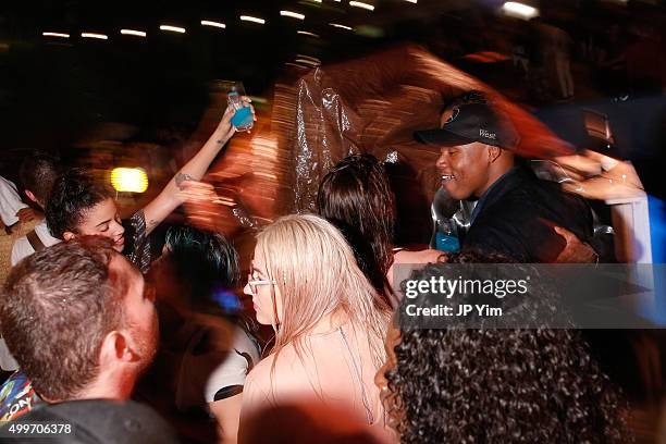 Guests attend the Jeremy Scott Art Basel Party at The Hall on December 2, 2015 in Miami Beach, Florida.