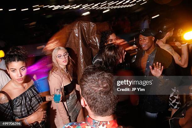 Guests attend the Jeremy Scott Art Basel Party at The Hall on December 2, 2015 in Miami Beach, Florida.