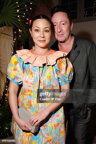 China Chow and Julian Lennon attend the Jeremy Scott Art Basel Party at The Hall on December 2, 2015 in Miami Beach, Florida.
