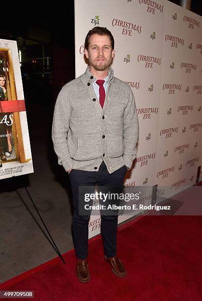 Actor Jon Heder attends the premiere of "Christmas Eve" at ArcLight Hollywood on December 2, 2015 in Hollywood, California.
