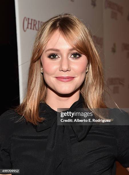Actress Julianna Guill attends the premiere of "Christmas Eve" at ArcLight Hollywood on December 2, 2015 in Hollywood, California.