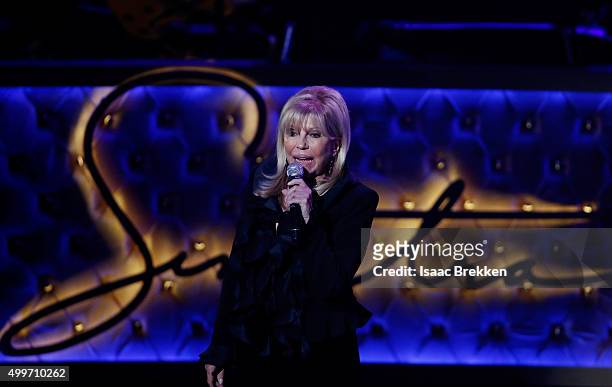 Nancy Sinatra performs during "Sinatra 100: An All-Star GRAMMY Concert" celebrating the late Frank Sinatra's 100th birthday at the Encore Theater at...