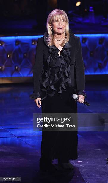 Nancy Sinatra onstage during "Sinatra 100: An All-Star GRAMMY Concert" celebrating the late Frank Sinatra's 100th birthday held at the Encore Theater...