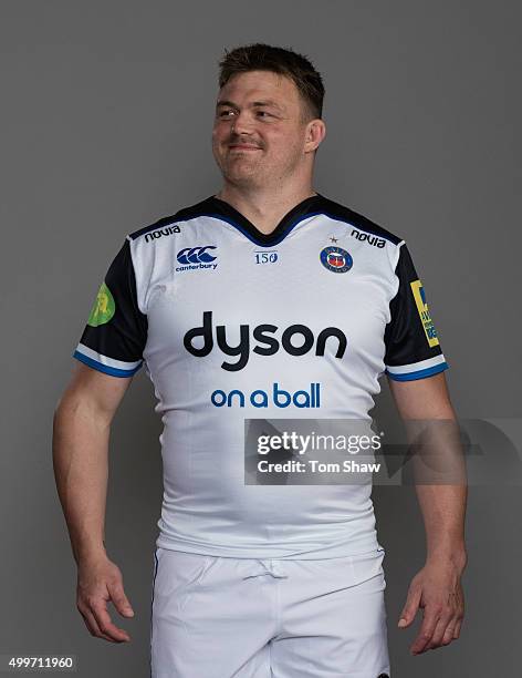 Dave Wilson of Bath poses for a picture during the Bath Rugby photocall at Farleigh House on December 1, 2015 in Bath, England.