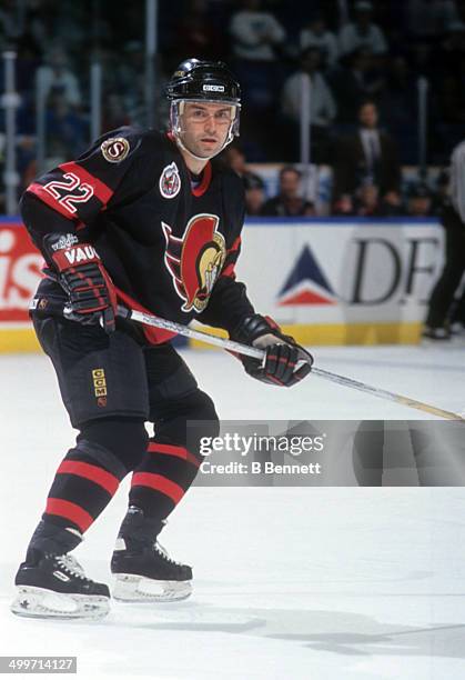Norm Maciver of the Ottawa Senators skates on the ice during an NHL game against the New York Islanders on December 17, 1992 at the Nassau Coliseum...