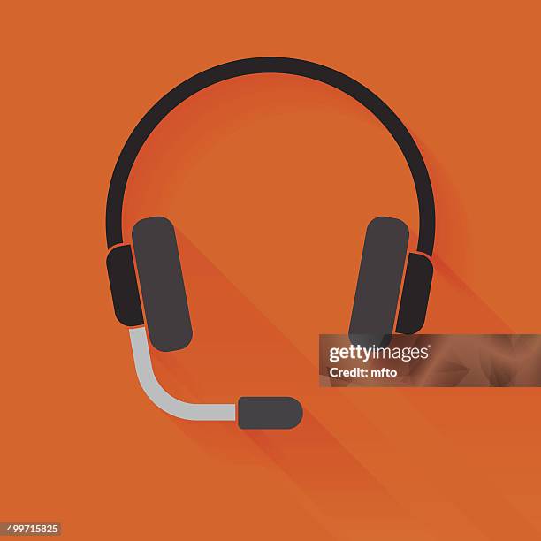 stockillustraties, clipart, cartoons en iconen met headset - headset