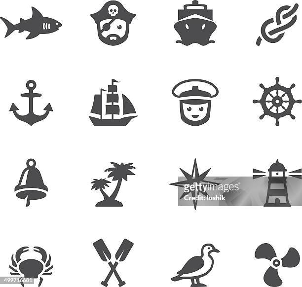 illustrations, cliparts, dessins animés et icônes de soulico icônes nautiques - boat icon