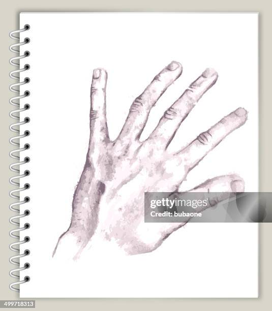 stockillustraties, clipart, cartoons en iconen met open hand drawing on art sketcbook royalty free vector art - cryogenics