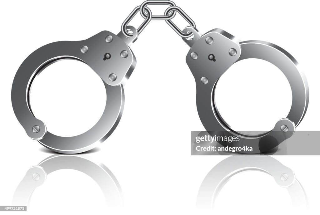 Handcuffs Isolated Vector Illustration High-Res Vector Graphic - Getty ...