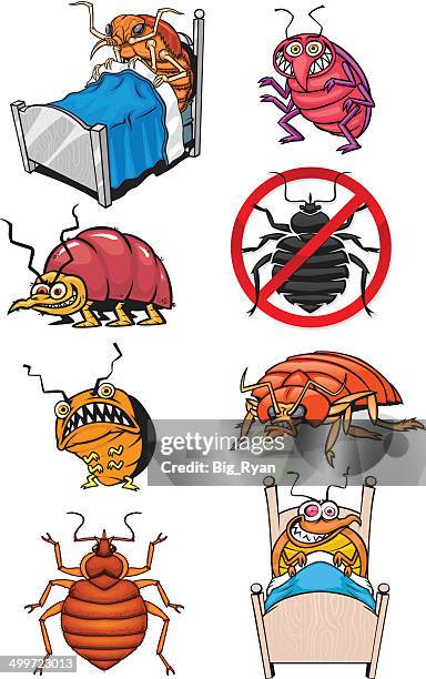 bed bug group - bed bug stock illustrations