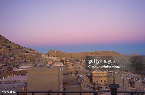 old traditional stone houses at  middleeastern town mardin turkey - touristical stock pictures, royalty-free photos & images