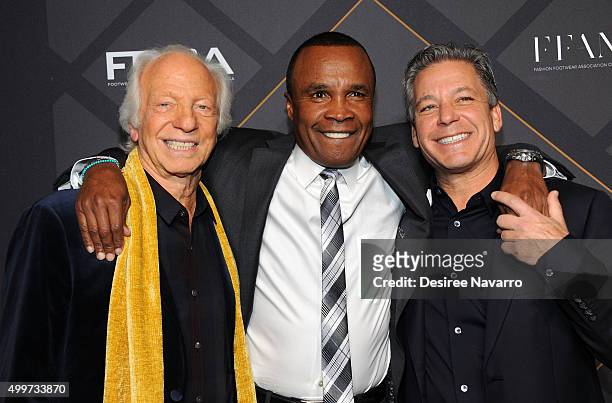Robert Greenberg, Sugar Ray Leonard and Michael Greenberg attend the 29th FN Achievement Awards at IAC Headquarters on December 2, 2015 in New York...