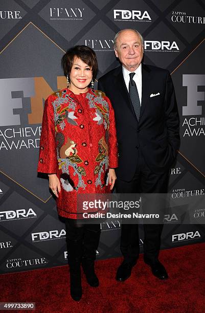 Personality and bestselling author Yue-Sai Kan and President and CEO, H.H., Brown Shoe Company, Jim Issler attend the 29th FN Achievement Awards at...