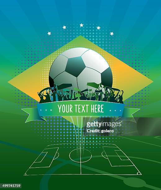 soccer match background - international soccer event stock illustrations
