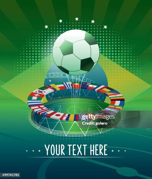 stockillustraties, clipart, cartoons en iconen met soccer champion background - internationaal voetbalevenement