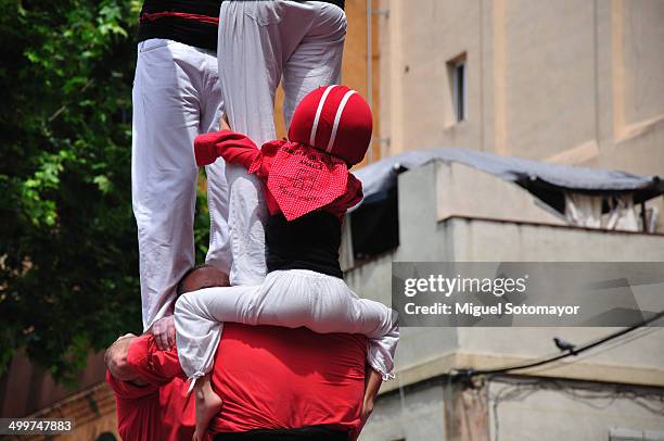 castellers - castell stock pictures, royalty-free photos & images