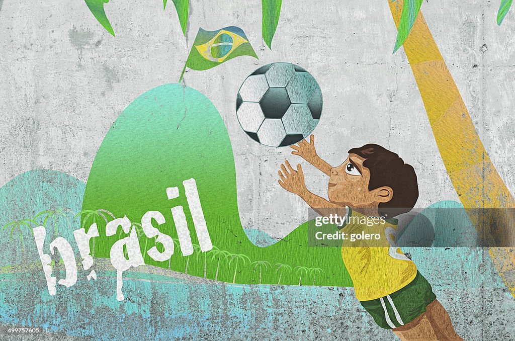 Brazil kid graffiti
