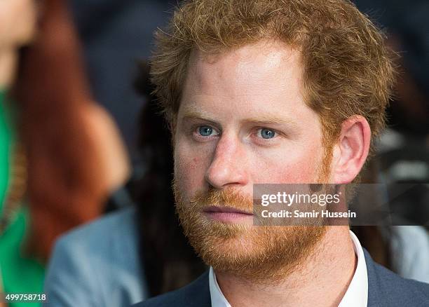 Prince Harry visits a Youth Empowerment Exposition where he met young entrepreneurs at The Bus Factory during an official visit to Africa on December...