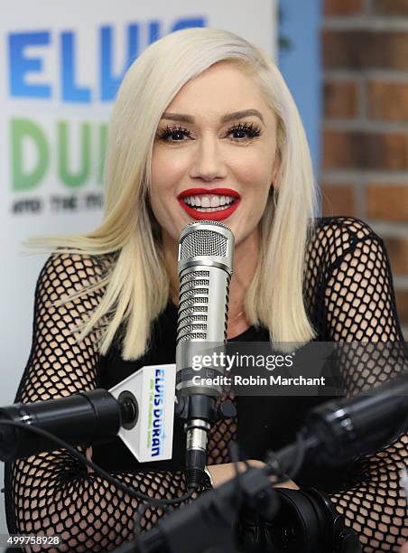 Gwen Stefani Visits "The Elvis Duran Z100 Morning Show" at Z100 Studio on December 3, 2015 in New York City.