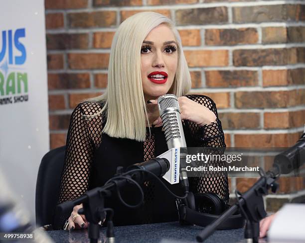 Gwen Stefani Visits "The Elvis Duran Z100 Morning Show" at Z100 Studio on December 3, 2015 in New York City.