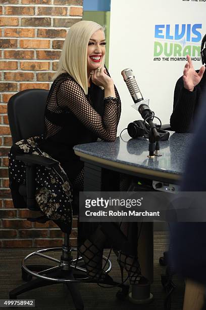 Gwen Stefani Visits "The Elvis Duran Z100 Morning Show" at Z100 Studio on December 3, 2015 in New York City.