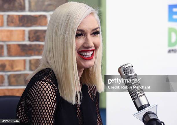 Gwen Stefani Visits "The Elvis Duran Z100 Morning Show" at Z100 Studio on December 3, 2015 in New York City.