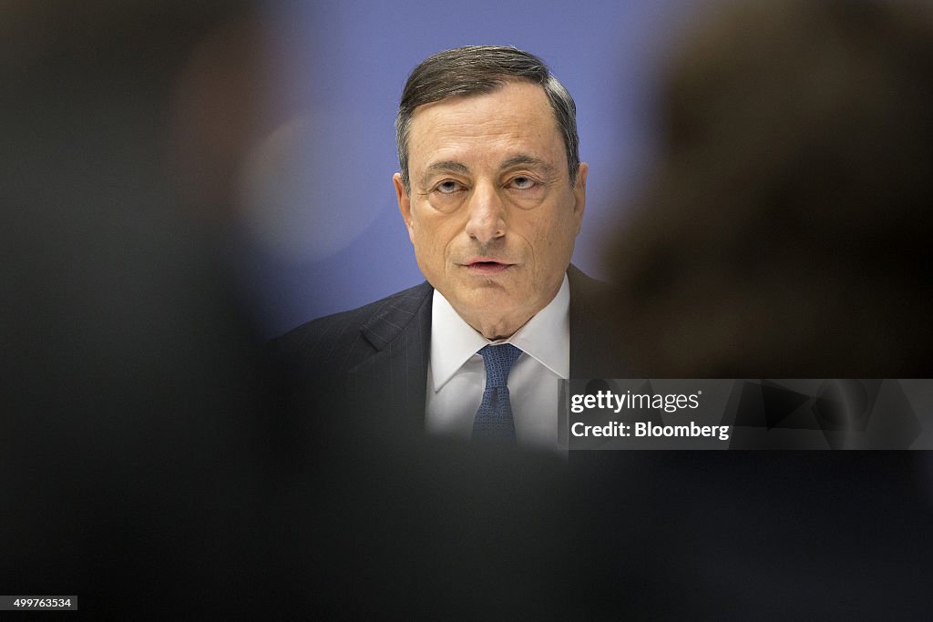 European Central Bank President Mario Draghi Announces Interest Rate Decision