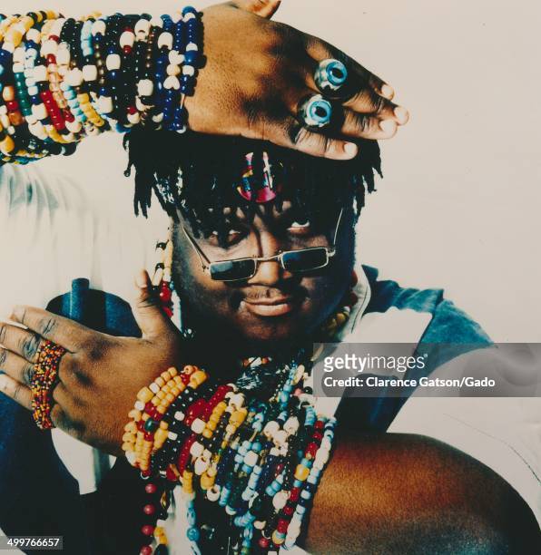 American rapper, singer and record producer, Attrell Cordes of American hip hop group PM Dawn, circa 1990.
