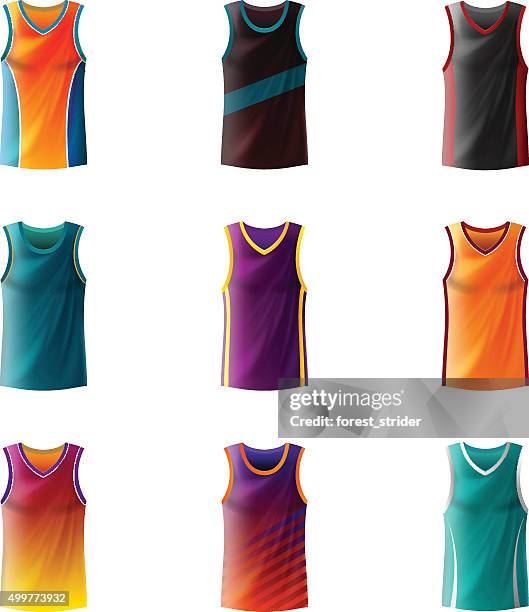 basketball jersey - jersey fabric stock illustrations