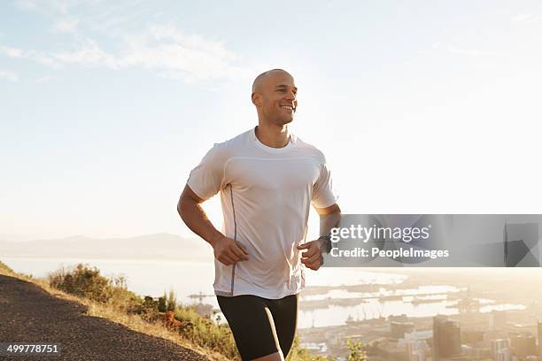 i have the freedom to choose my running ground - men health stock pictures, royalty-free photos & images