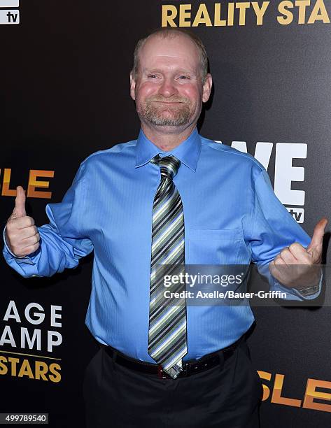 Personality Mike 'Sugar Bear' Thompson arrives at the premiere of 'Marriage Boot Camp' Reality Stars And 'Ex Isle' at Le Jardin on November 19, 2015...