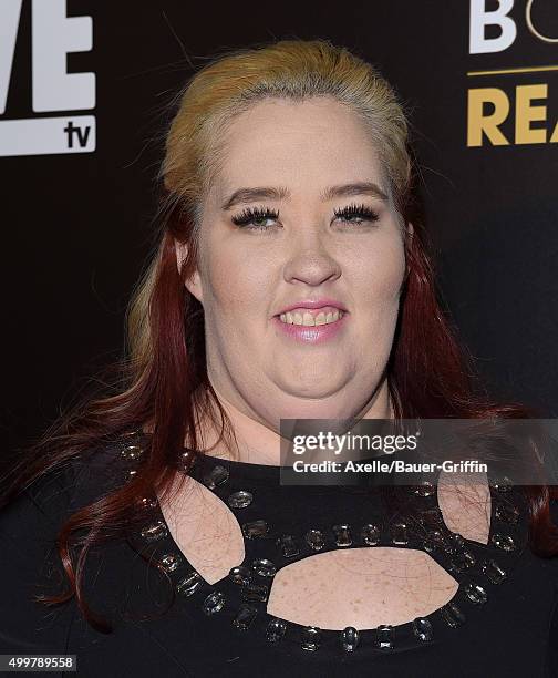 Personality Mama June Shannon arrives at the premiere of 'Marriage Boot Camp' Reality Stars And 'Ex Isle' at Le Jardin on November 19, 2015 in...