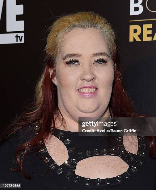 Personality Mama June Shannon arrives at the premiere of 'Marriage Boot Camp' Reality Stars And 'Ex Isle' at Le Jardin on November 19, 2015 in...