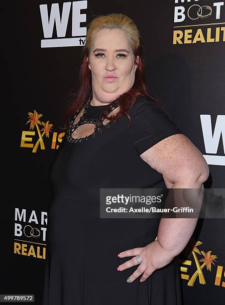 Personality Mama June Shannon arrives at the premiere of 'Marriage Boot Camp' Reality Stars And 'Ex Isle' at Le Jardin on November 19, 2015 in...