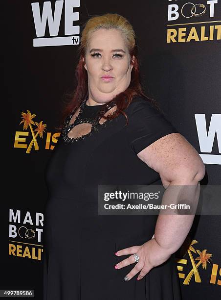 Personality Mama June Shannon arrives at the premiere of 'Marriage Boot Camp' Reality Stars And 'Ex Isle' at Le Jardin on November 19, 2015 in...