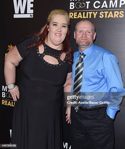 Personalities Mama June Shannon and Mike 'Sugar Bear' Thompson arrive at the premiere of 'Marriage Boot Camp' Reality Stars And 'Ex Isle' at Le...