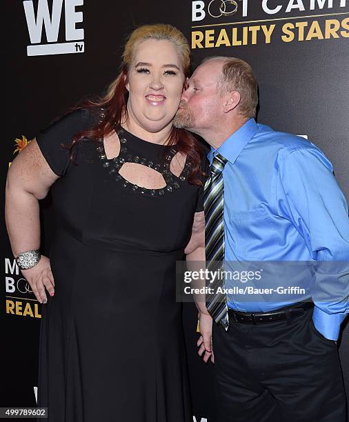 Personalities Mama June Shannon and Mike 'Sugar Bear' Thompson arrive at the premiere of 'Marriage Boot Camp' Reality Stars And 'Ex Isle' at Le...