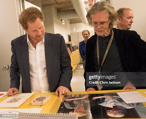 Prince Harry visits the archives at the Nelson Mandela Foundation Centre of Memory on December 3, 2015 in Johannesburg, South Africa. Prince Harry is...