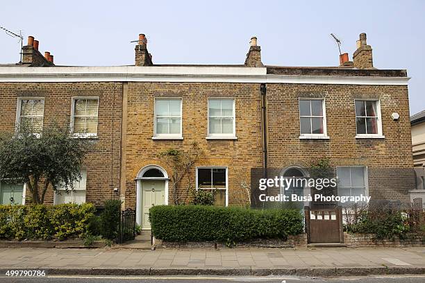 rowhouses in the stockwell area of south london, uk - terraced house stock pictures, royalty-free photos & images